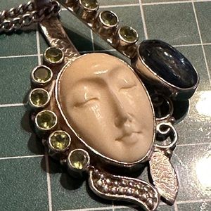 Bali goddess sterling pendant and chain